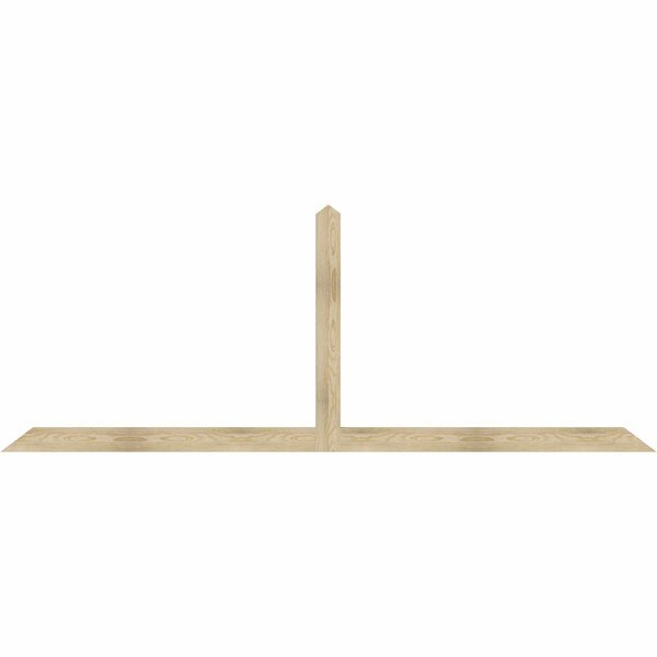 Ekena Millwork Portland Rough Sawn Timber Gable Bracket, Douglas Fir, 108"W x 40"H x 2"D x 4"F, 9/12 Pitch GBW108X40X0204POR00RDF - main